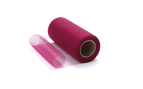 Rosette Pink Tulle Shimmer Fabric