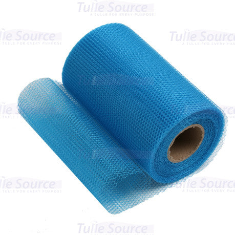 Peacock Blue Nylon Netting Fabric