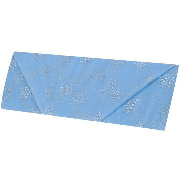 Cotillion Blue Organza with Silver Snowflake