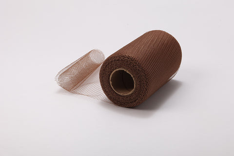 Brown Nylon Netting Fabric