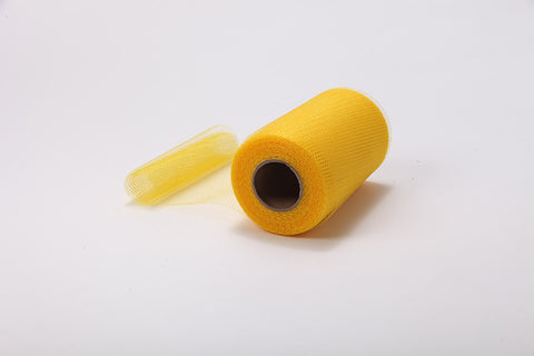 Golden Yellow Nylon Netting Fabric