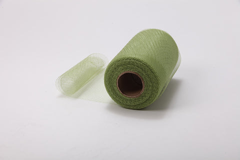 Olive Green Nylon Netting Fabric