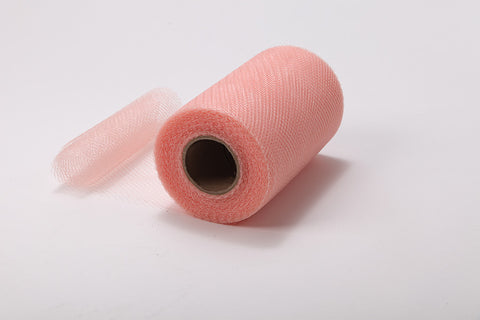Peach Nylon Netting Fabric