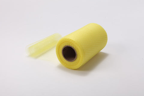 Lemon Yellow Nylon Netting Fabric