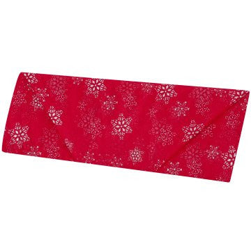 Red Organza with Silver Snowflake